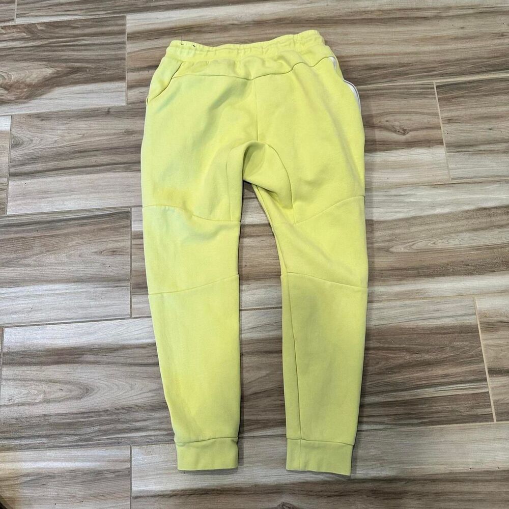 Nike volt yellow and white tech fleece joggers - Picture 2 of 3
